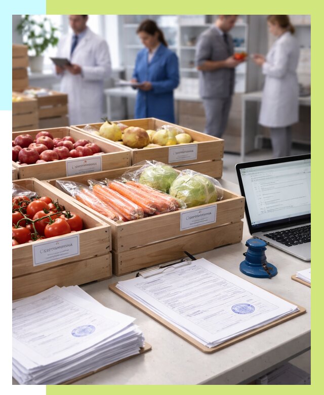 Сертификация овощей и фруктов в Ярославле от 8728 р. | Алешин-Рсл