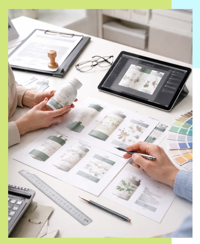 Профессиональная разработка дизайна и текста этикетки продукции в Ярославле