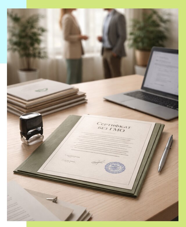 Сертификат без ГМО в Ярославле от 7701 р. оформить срочно Алешин-Рсл